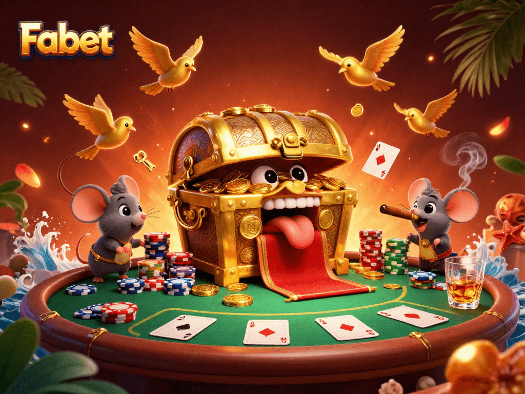 Engage with Fabet as adventurer mice discover treasures in an exciting 3D casino scene.