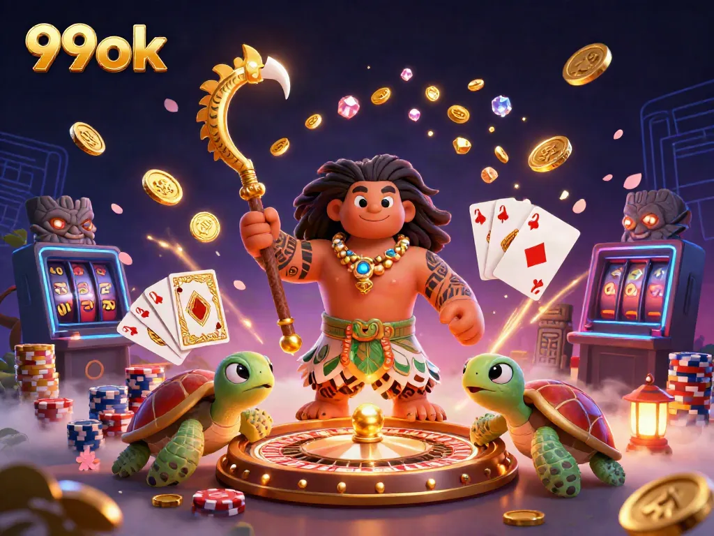 Experience the thrilling world of 99ok casino with vibrant game elements and characters.