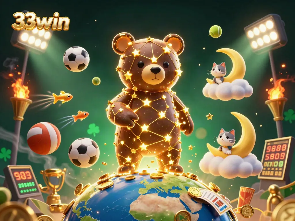 Engage in thrilling games at 33win, where unique characters bring gaming to life amidst dynamic sports elements.