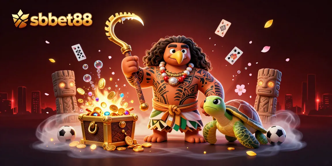 Experience sbobet88 excitement with a Maui-style hawk and sports action in vibrant colors.