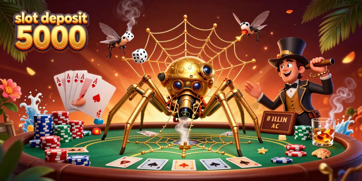Experience thrilling gameplay in a dynamic setting with slot deposit 5000, capturing the excitement of casino action.